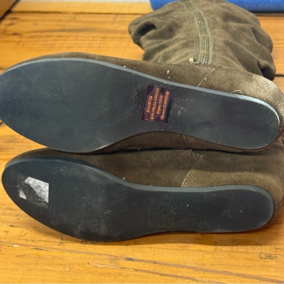 Bakers Brown Suede Slouch Knee-High Boots with Side Zip – Size 7 - Picture 9 of 12